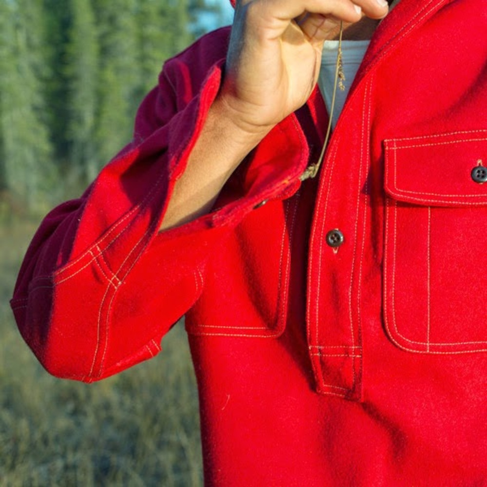 Best Made Co. Outdoor Red Wool Pullover Shirt